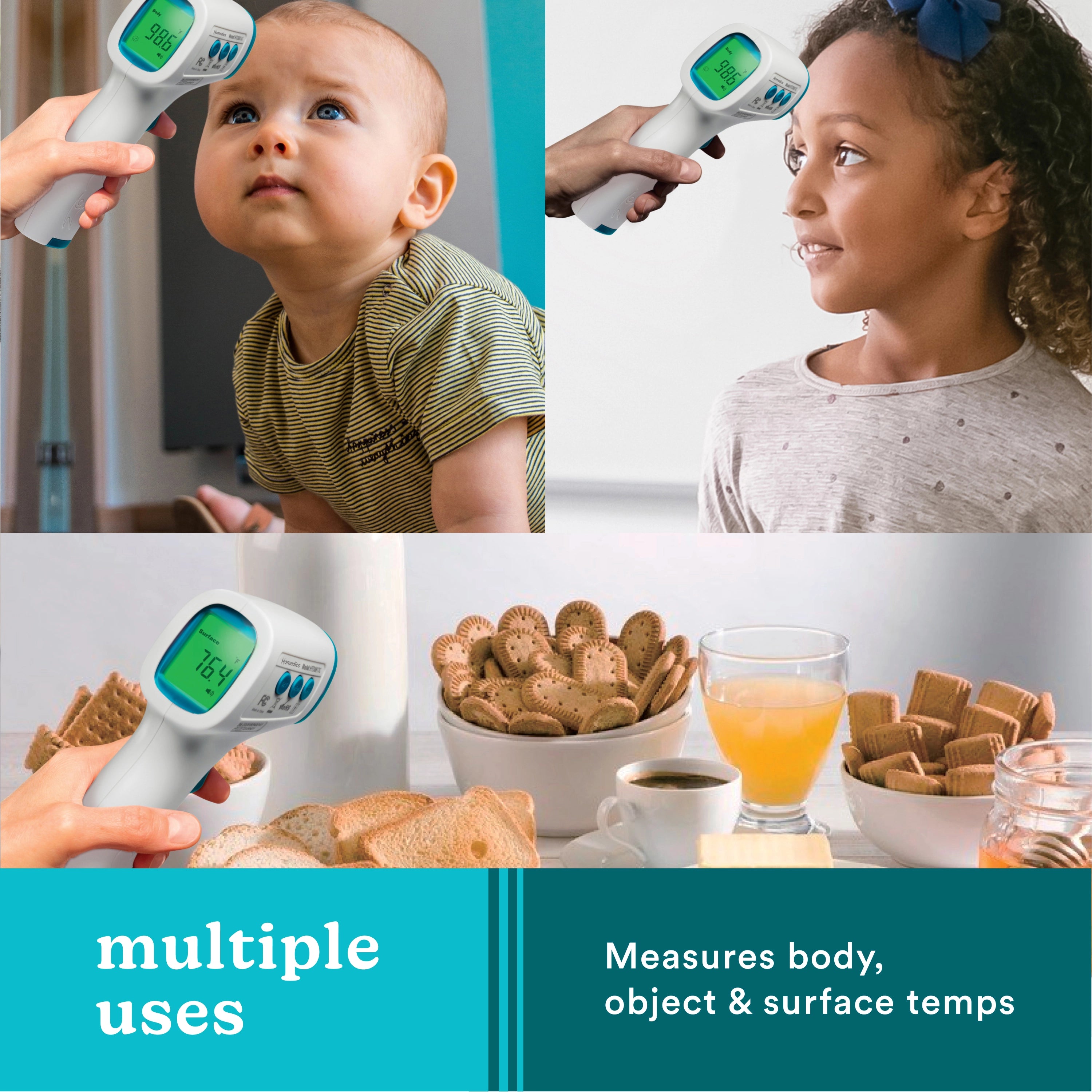 Touchless Non-Contact Infrared Thermometer - Homedics