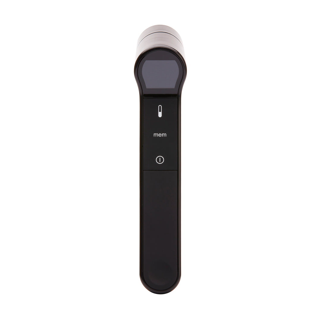Black | Front view of the black Homedics Infrared Ear and Forehead Thermometer in black