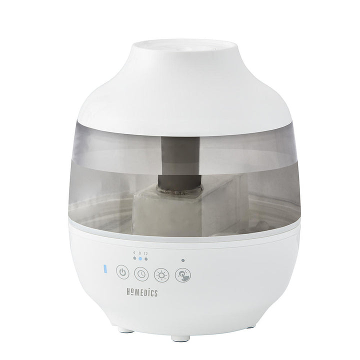 Angled view of the Homedics TotalComfort Ultrasonic Medium Room Humidifier