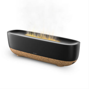 ultrasonic cool mist, visible flame effect, 3 brightness levels essential oil tray, clean tank technology helps protect from mold & mildew