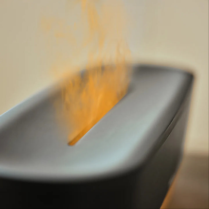 Fireside Ultrasonic Humidifier releases flame-like mist, making it the perfect functional decor item