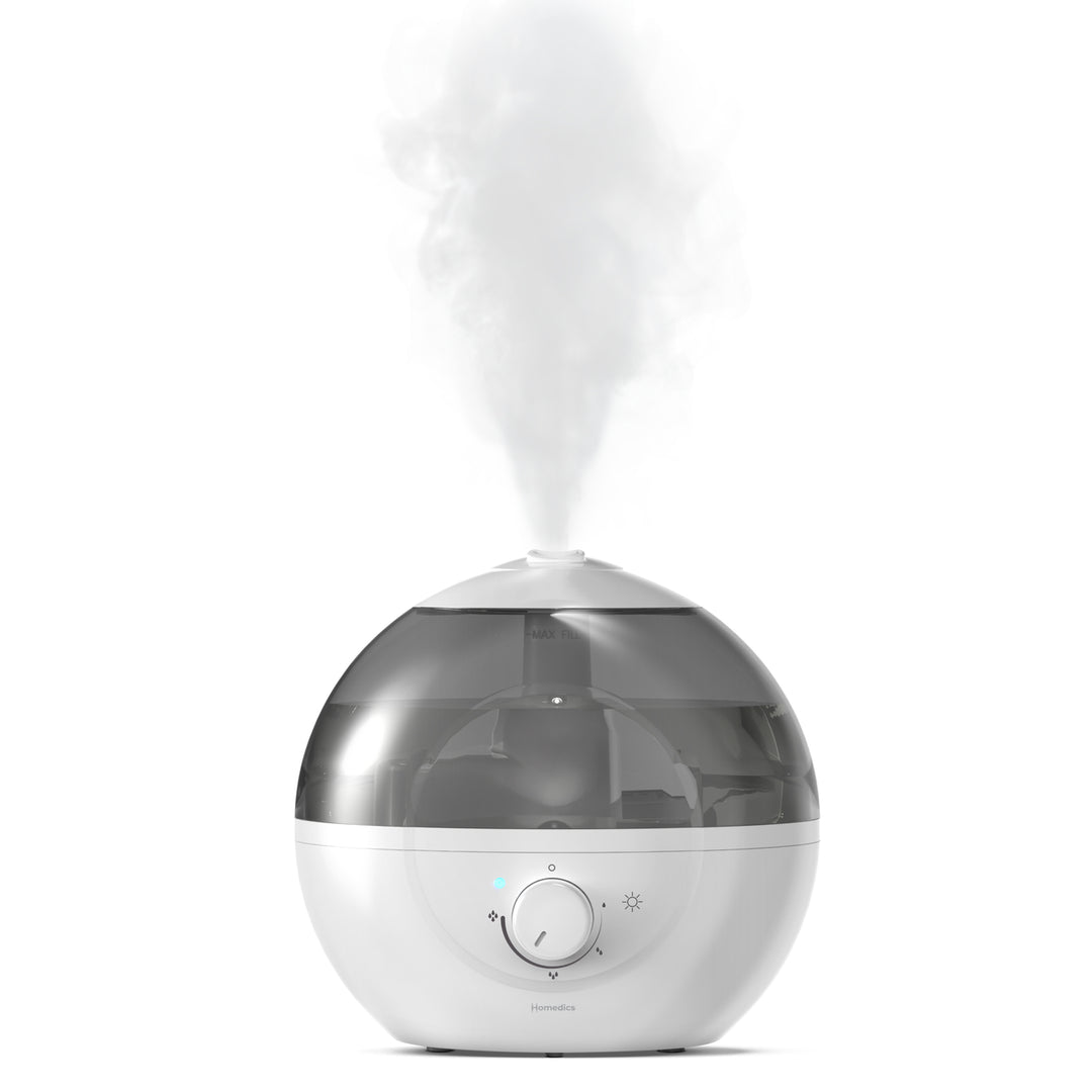 Homedics® Ultrasonic Humidifier CMTF32 is ideal for larger spaces like bedrooms and living rooms