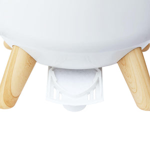 Close-up view of the essential oil tray on the Homedics TotalComfort Deluxe Tower Ultrasonic Humidifier