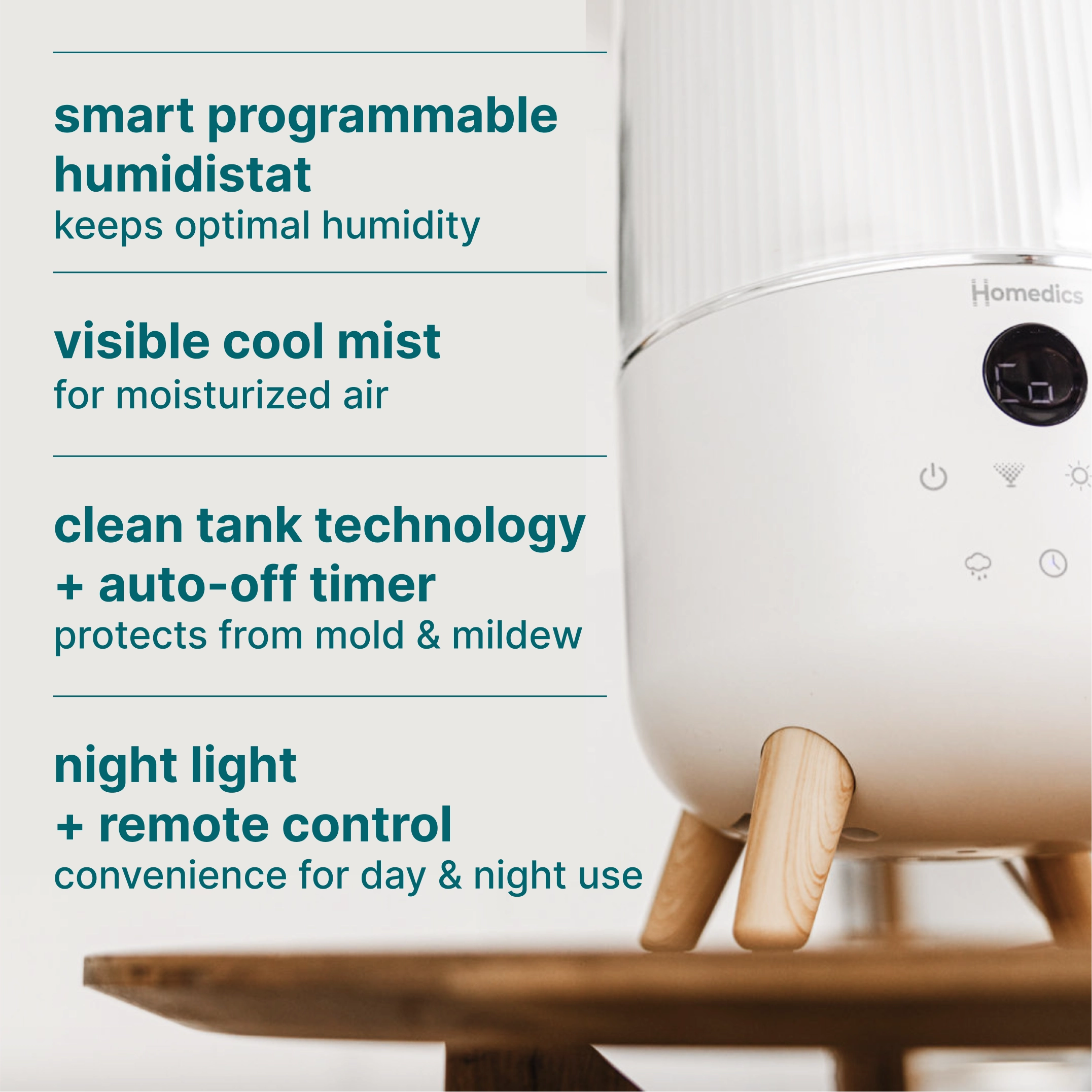 TotalComfort Deluxe Large Room Ultrasonic Humidifier - Homedics