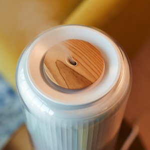 Top of the Homedics TotalComfort® Deluxe Large Room Ultrasonic Humidifier with visible cool mist