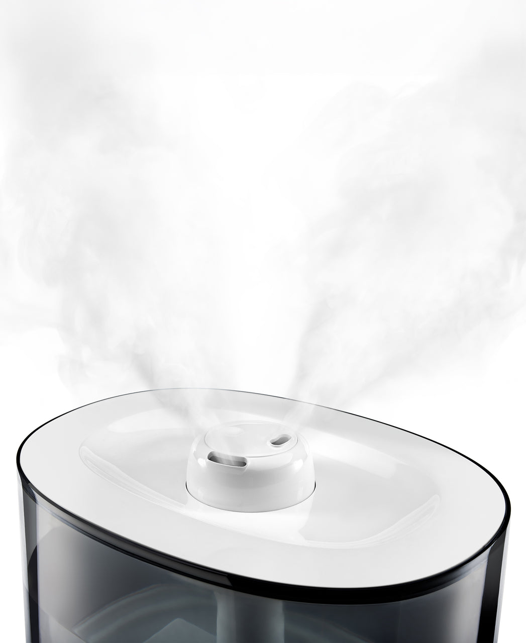 image shows the working of Homedics® Warm/Cool Ultrasonic Humidifier