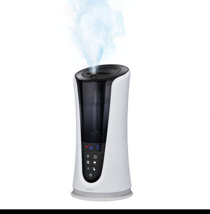 Angled view of the Homedics TotalComfort Deluxe Warm and Cool Mist Ultrasonic Humidifier