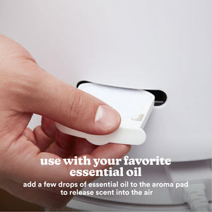 Close-up view of essential oil pads for the Homedics TotalComfort Deluxe Warm and Cool Mist Ultrasonic Humidifier