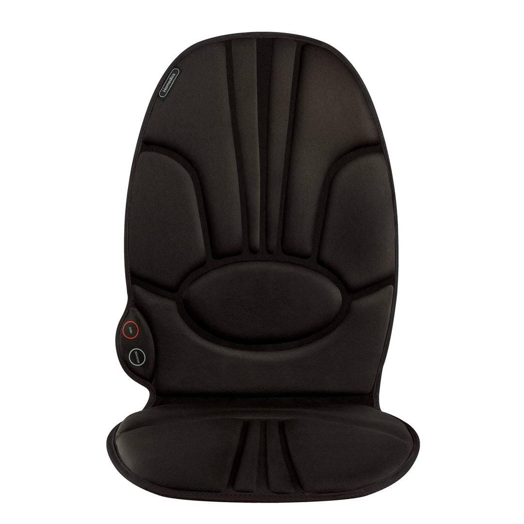 Black | Front view of the brown Homedics Portable Back Massage Cushion