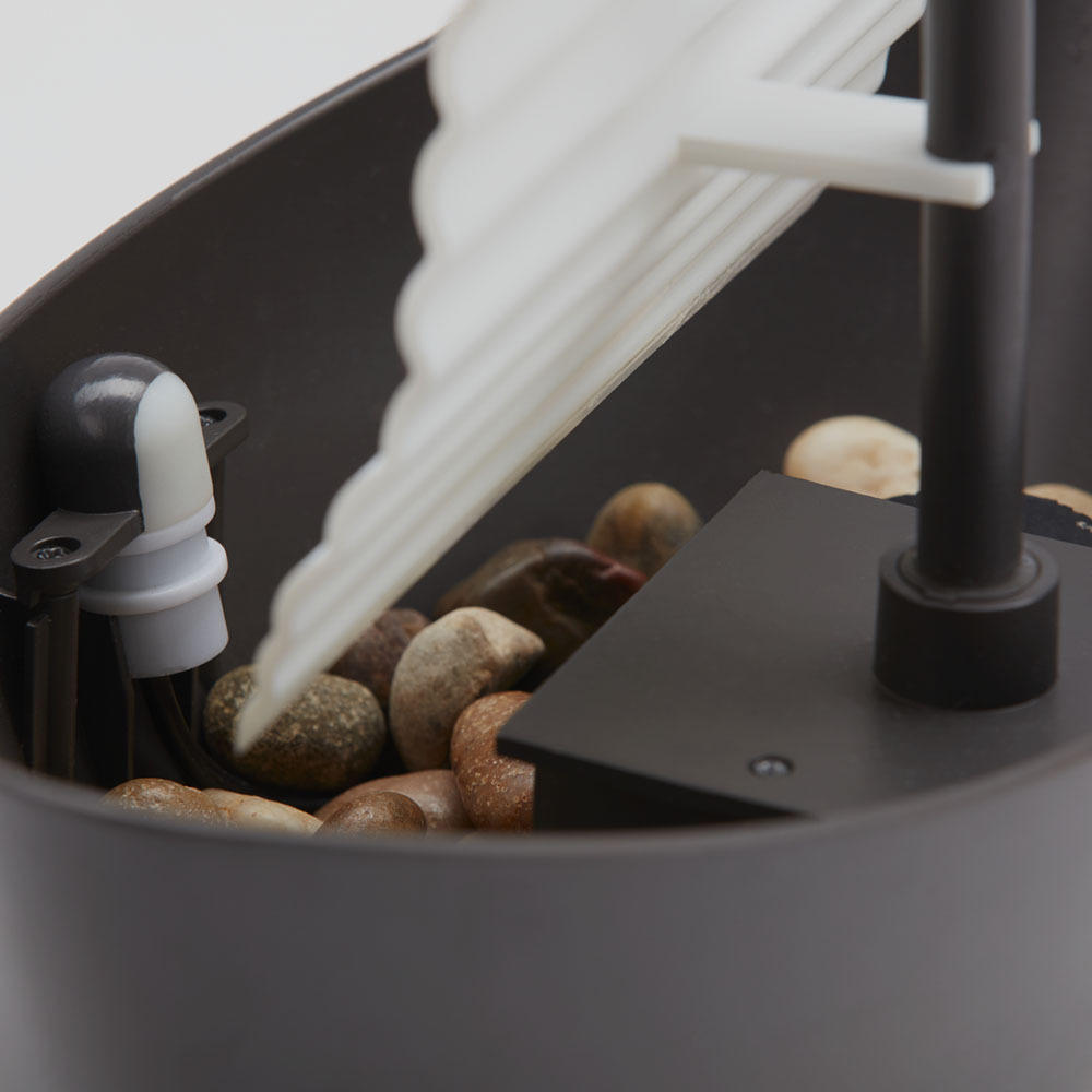 Close-up view inside the Homedics White Waters Relaxation Fountain