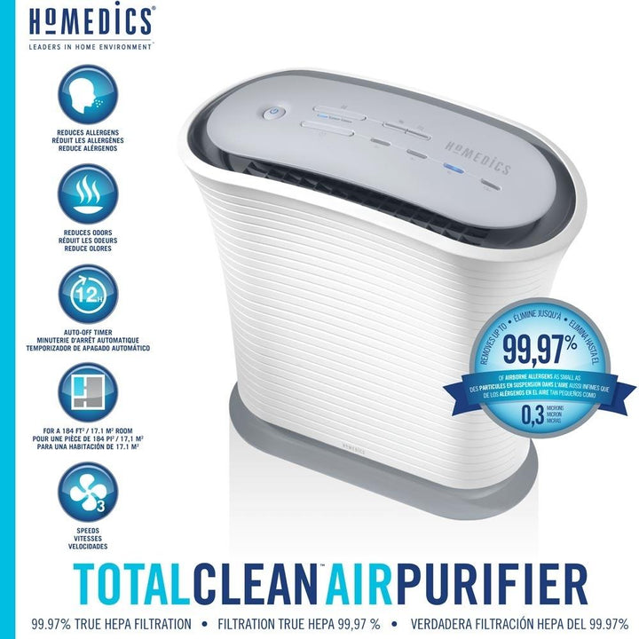 Homedics True HEPA Medium Room Air Purifier box
