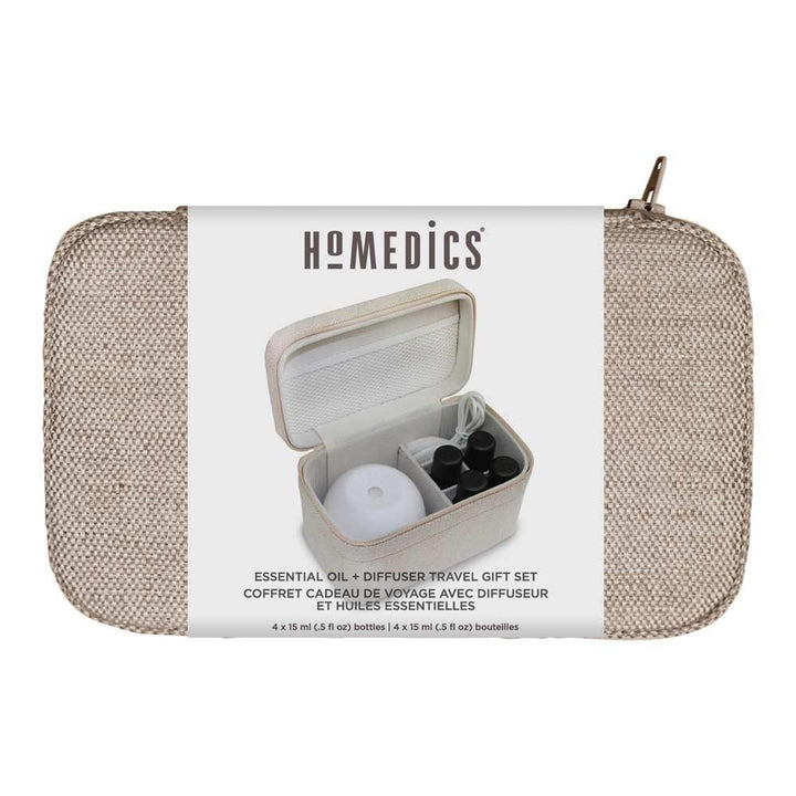 Homedics Essential Oil and Diffuser Gift Set case