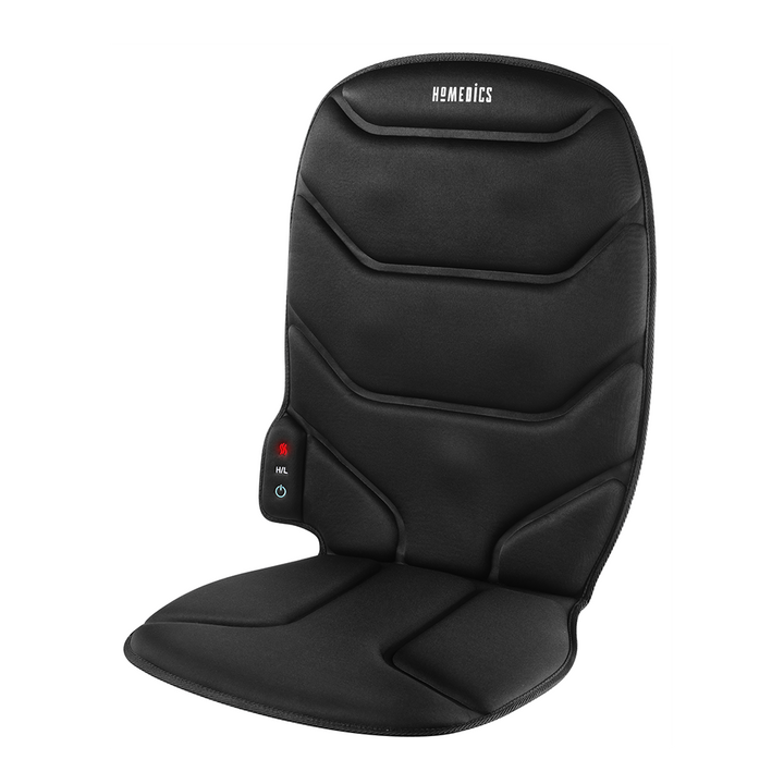 Angled view of the Homedics Thera-P Massage Comfort Cushion with Heat