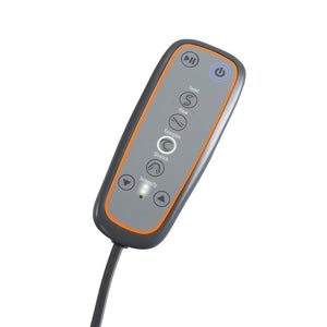 Close-up of the controller for the Homedics Air Compression Back Stretching Mat