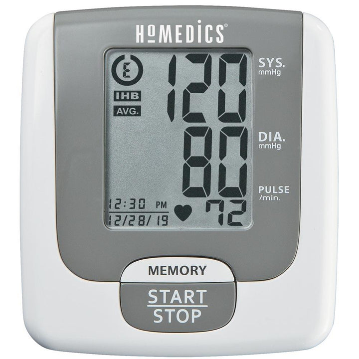 Front view of the Homedics Wrist Blood Pressure Monitor with Smart Measure Technology