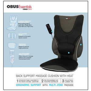 Backrest Support Driver's Seat Cushion with Heat and Massage Box