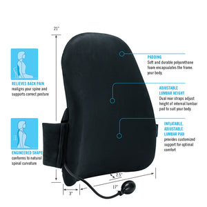 CustomAIR Backrest with Adjustable Lumbar - Call Out - ObusForme