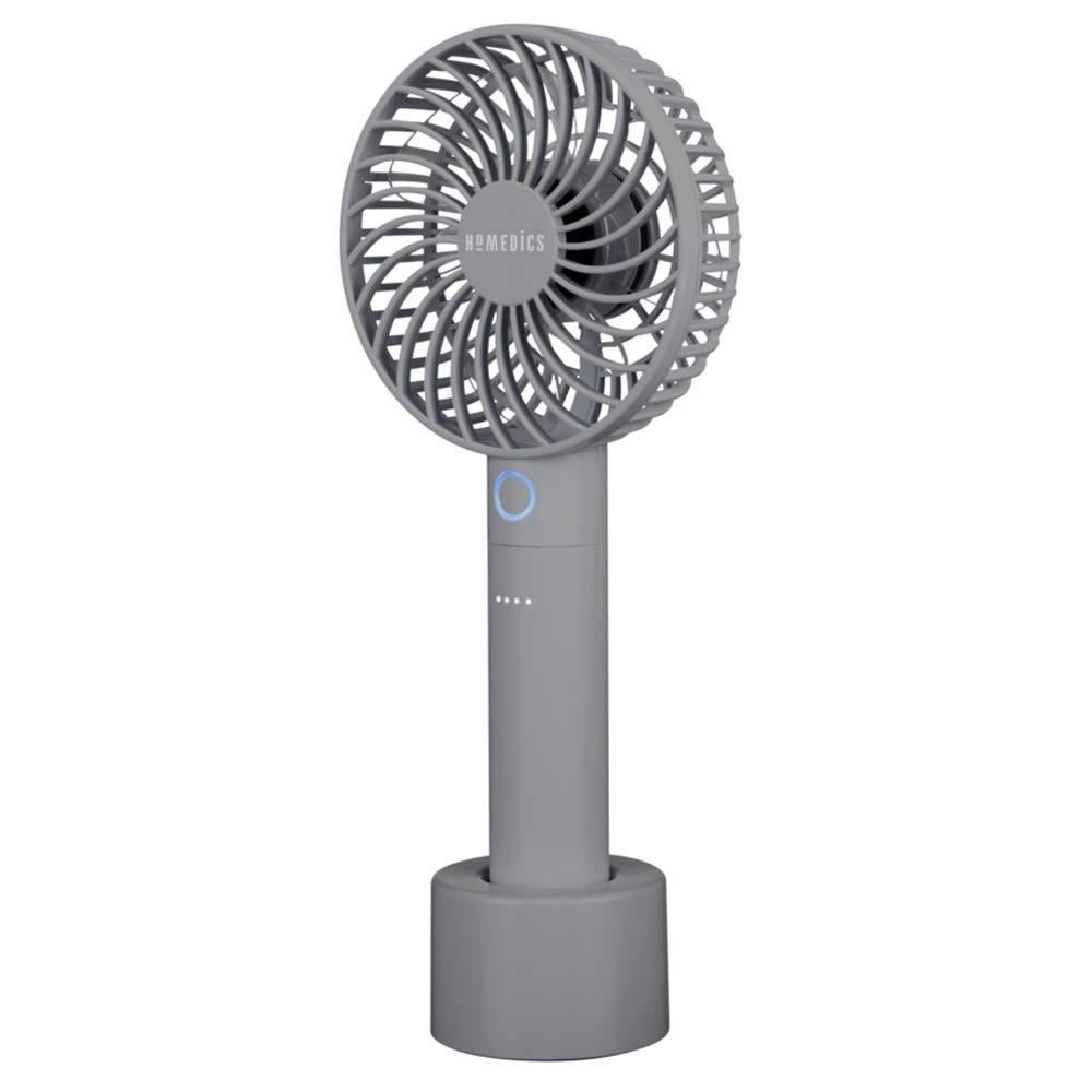 Front view of the Homedics TotalComfort Rechargeable Handheld Fan
