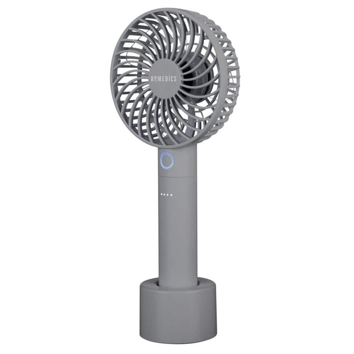 Front view of the Homedics TotalComfort Rechargeable Handheld Fan