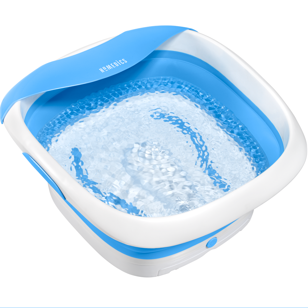 Compact Pro Spa Collapsible Footbath - Angle Shot with Water - Homedics Canada