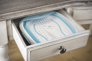 Compact Pro Spa Collapsible Footbath -Collapsed in Drawer - Homedics Canada