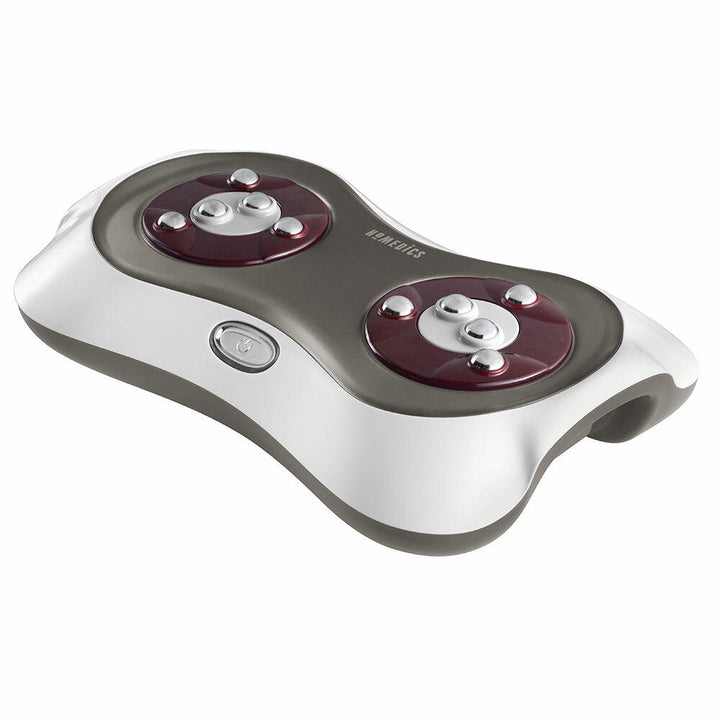 Angled view of the Homedics Shiatsu Deluxe Foot Massager with Heat