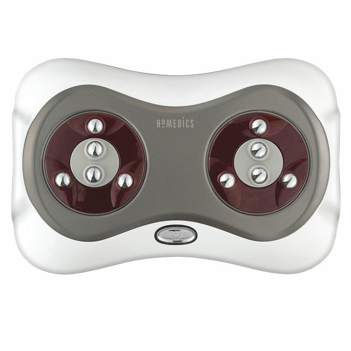 Top-down view of the Homedics Shiatsu Deluxe Foot Massager with Heat with heating element highlighted