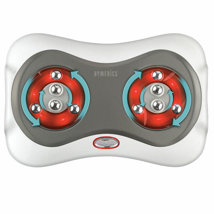 Top-down view of the Homedics Shiatsu Deluxe Foot Massager with Heat with heating element highlighted