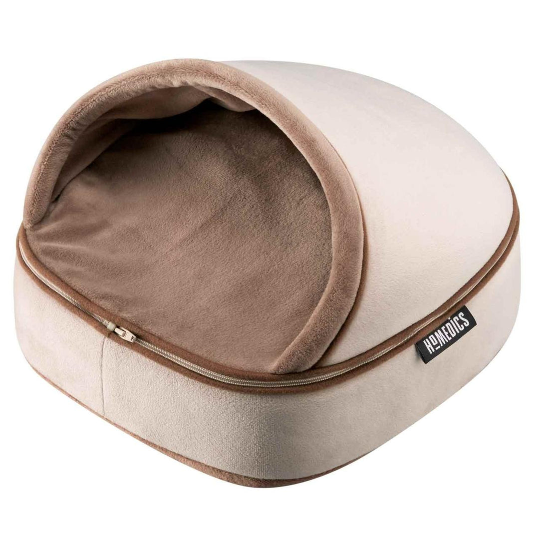 Tan | Alternate angled view of the tan Homedics Double Duty Shiatsu Massager with Soothing Heat