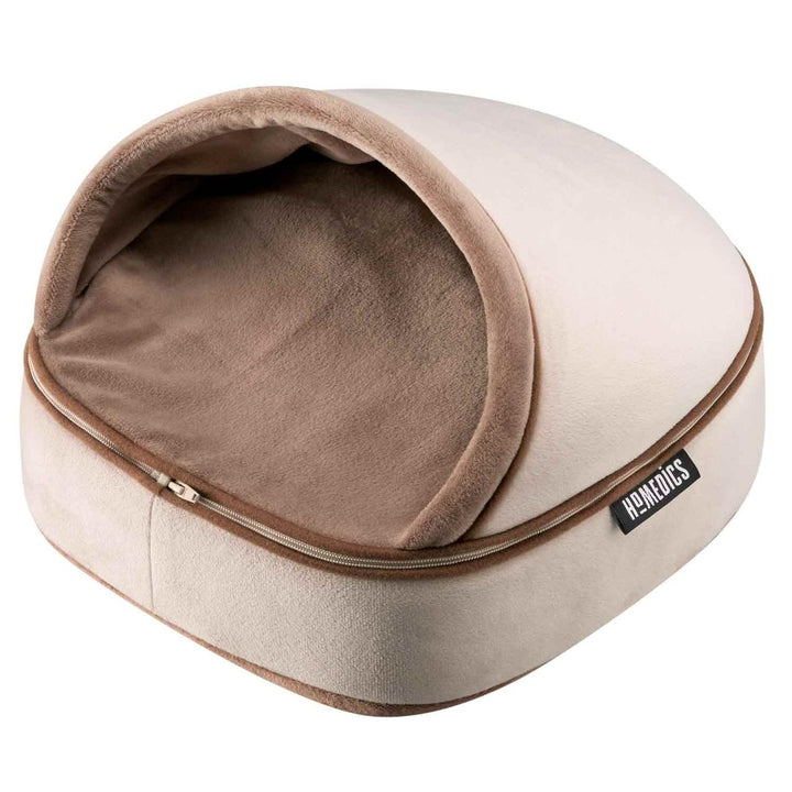 Tan | Alternate angled view of the tan Homedics Double Duty Shiatsu Massager with Soothing Heat