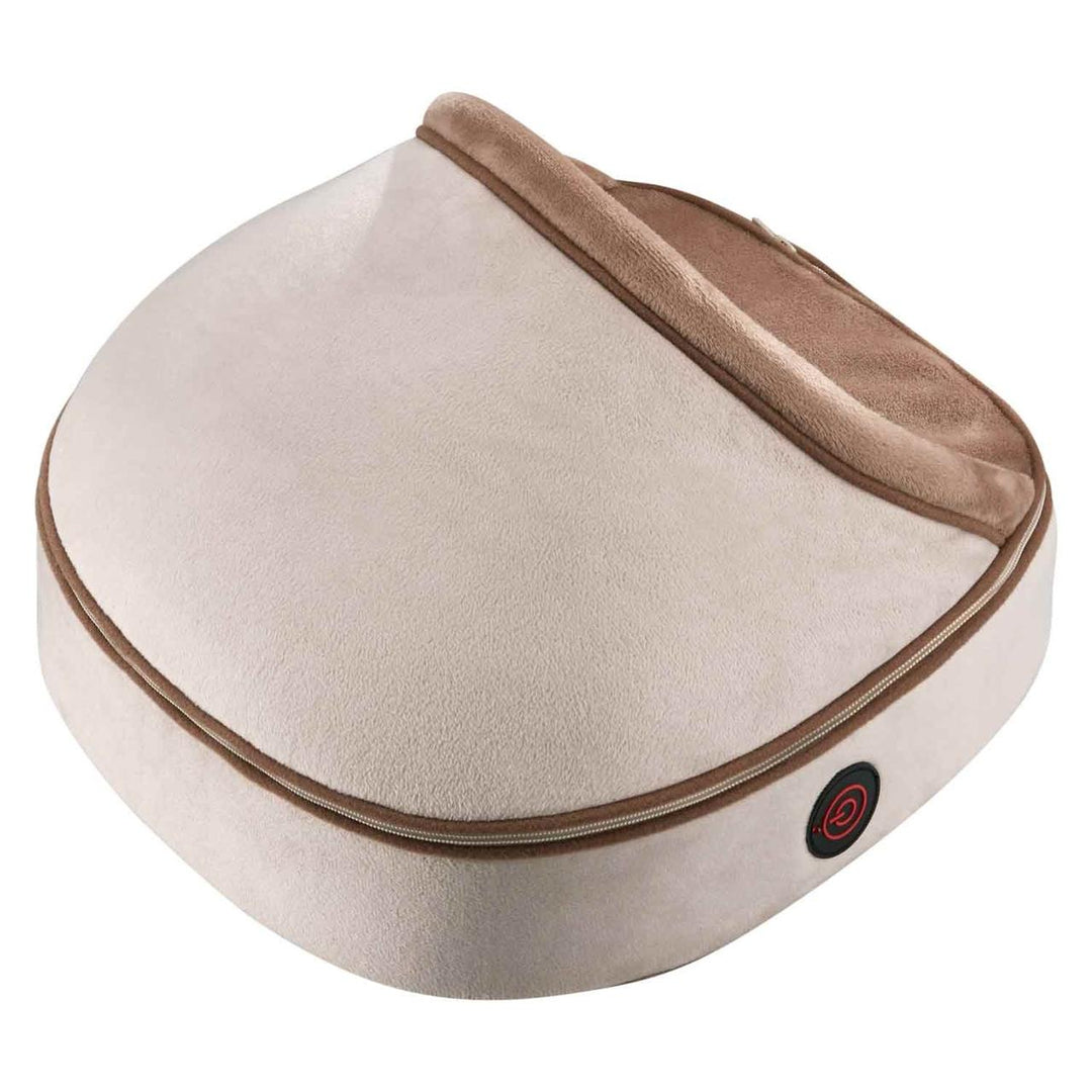 Tan | Alternate angled view of the tan Homedics Double Duty Shiatsu Massager with Soothing Heat