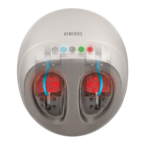 Grey | Top-down view of the Homedics Shiatsu Air Pro Foot Massager with Heat with heat graphics