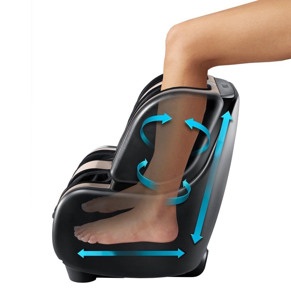 Homedics Therapist Select 2.0 Foot and Calf Massager with Soothing Heat - X-ray view of legs inside massager