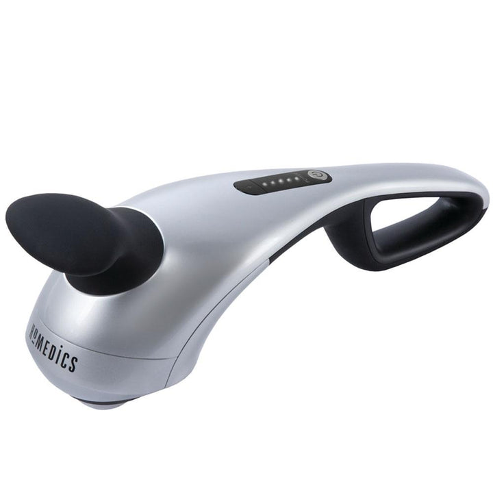 Angled view of the Homedics Cordless Pro Performance Percussion Massager