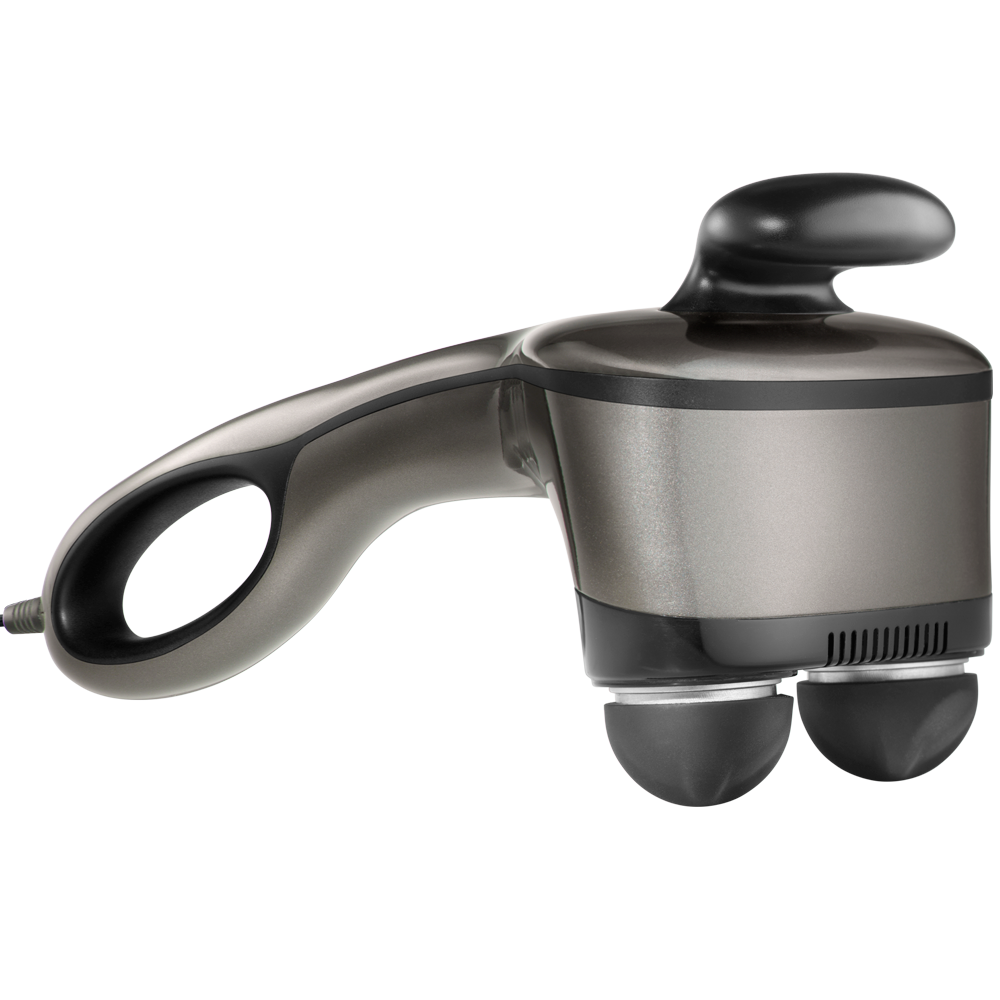 Side view of the Homedics Dual Temp Percussion Pro Hot and Cold Massager