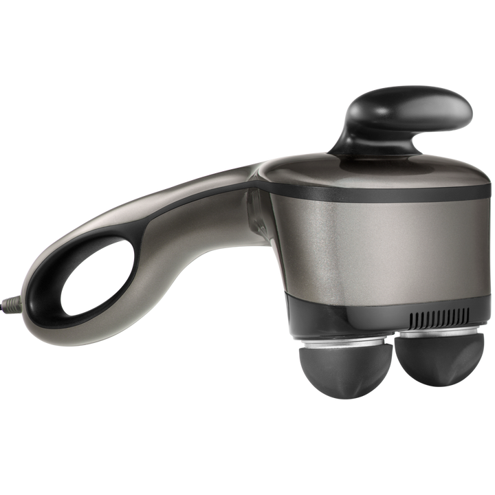 Side view of the Homedics Dual Temp Percussion Pro Hot and Cold Massager