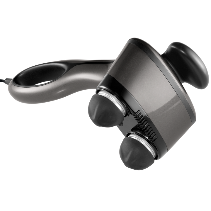 Angled view of the Homedics Dual Temp Percussion Pro Hot and Cold Massager
