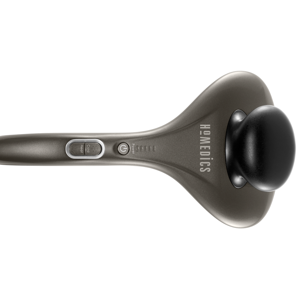 Back view of the Homedics Dual Temp Percussion Pro Hot and Cold Massager