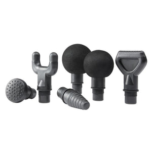 Close-up view of attachments for the Homedics Therapist Select Plus Percussion Massager