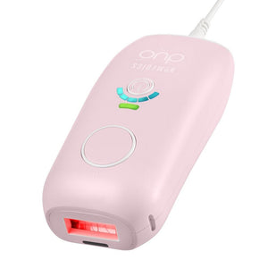 Angled view of the Homedics Duo Lite Permanent Hair Reduction with laser on