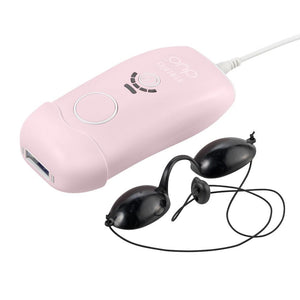 Angled view of the Homedics Duo Lite Permanent Hair Reduction device with eye protection