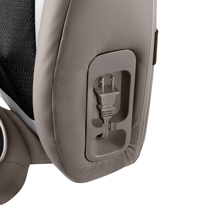 Close-up of the power plug to the Homedics Perfect Touch Masseuse App-Controlled Massage Cushion with Heat