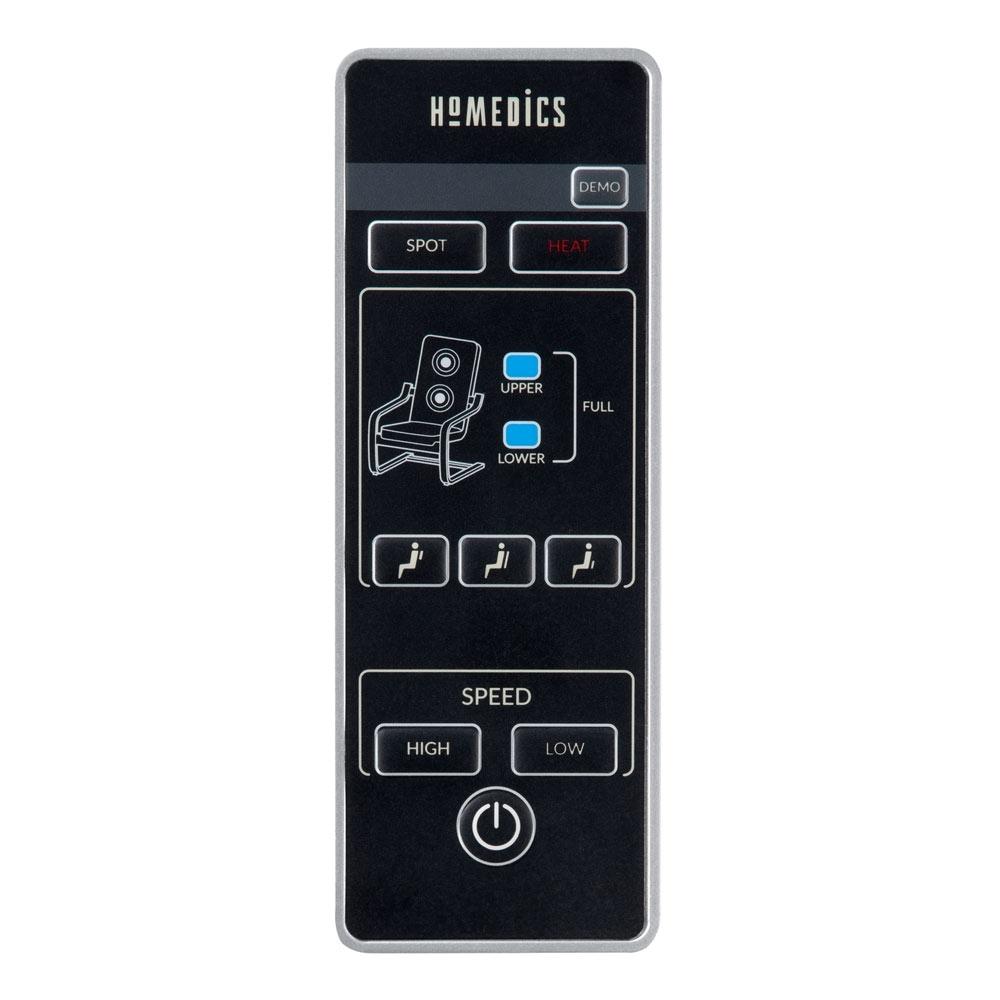 Close-up of controller for the Homedics 3D Shiatsu Massaging Lounger
