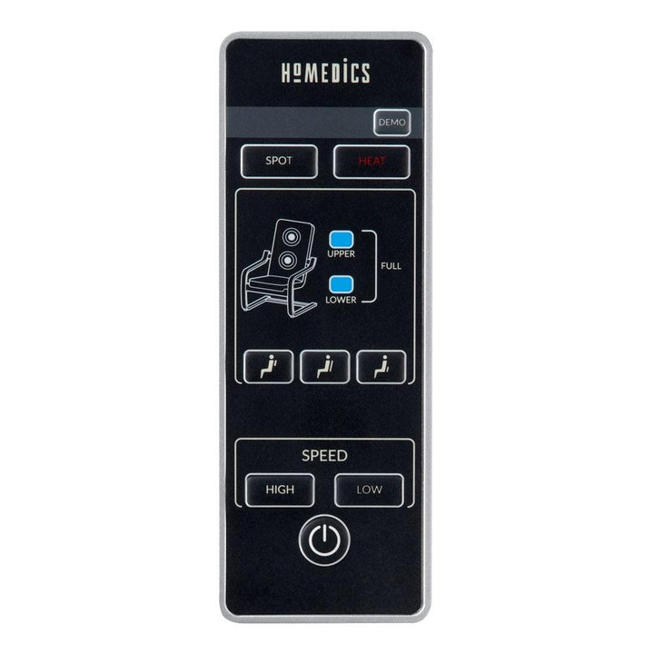 Close-up of controller for the Homedics 3D Shiatsu Massaging Lounger