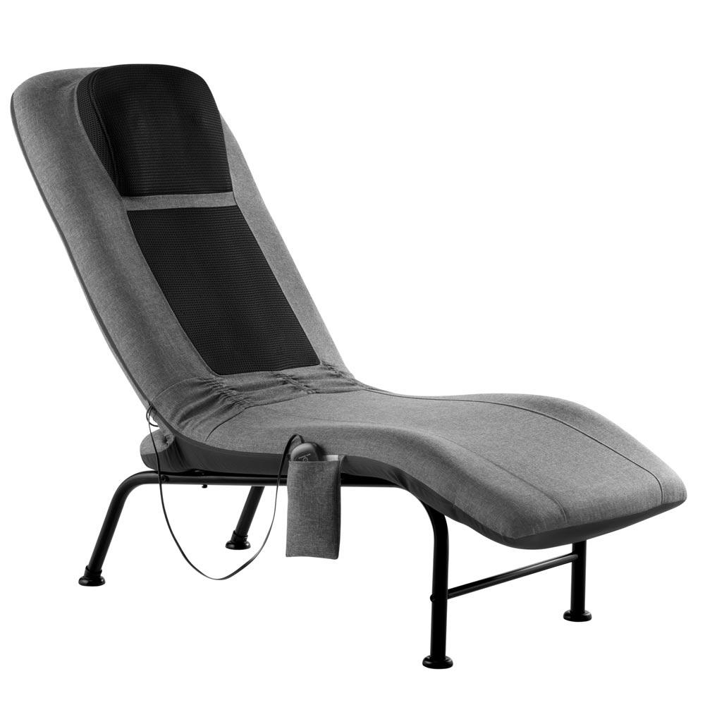 Close-up view of the controller for the Homedics Shiatsu Massaging Chaise Lounger