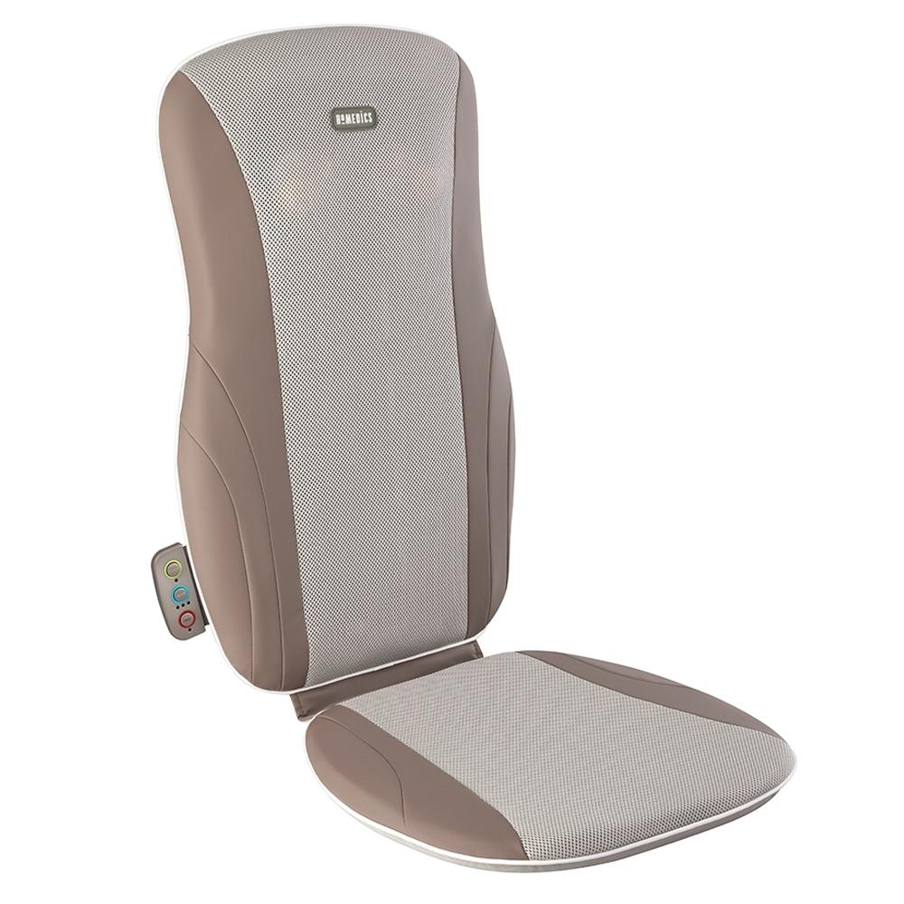 Angled view of the Homedics Thera-P Shiatsu Massage Cushion with Heat with massage elements highlighted