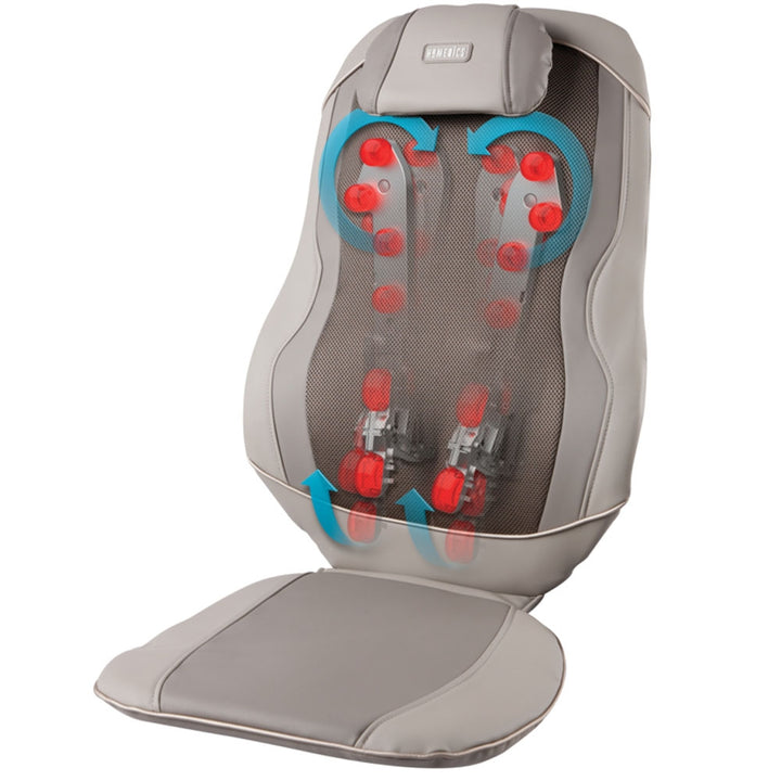 Angled view of the Triple Shiatsu Pro 3D Kneading Massage Cushion Massage Nodes illustration