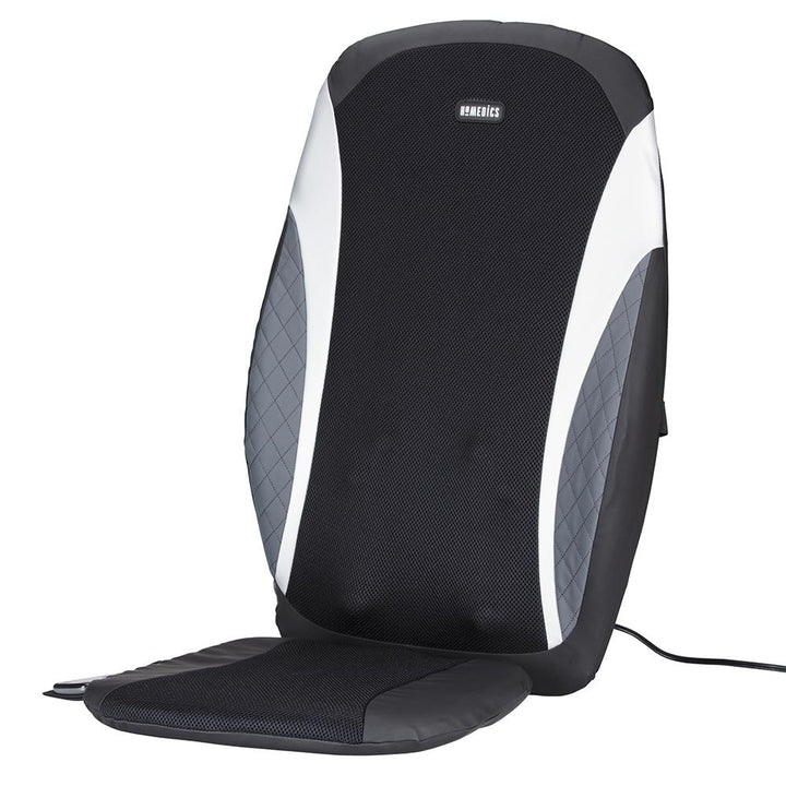 Angled view of the Homedics 8-Node Shiatsu Plus Massage Cushion with Soothing Heat