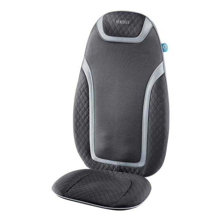 Angled view of the Homedics Gentle Touch Gel Shiatsu Massage Cushion with Heat