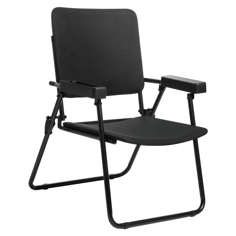 Angled view of the Homedics Folding Chair for Massage Cushions